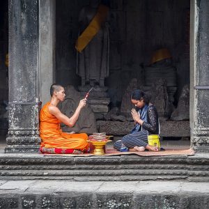 Monk and Water Blessing Ceremony